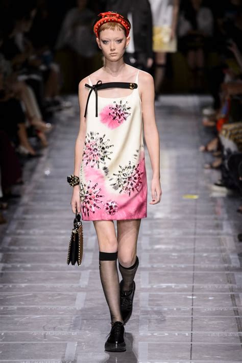 prada spring 2019 beauty|Prada spring dresses.